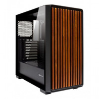 Caja Gaming UNYKA Revelat Madeira con Cristal Templado Usb-a/c ATX Negra (UK121804)