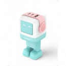 Cargador UGREEN Gan Pd 65W Robot para 3 Dispositivos Blanco/azul/rosa (35855)