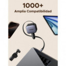Cargador de Coche Ugreen PD 145W con Cable USB-C Retráctil (55910B)