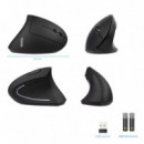 Ratón Vertical TooQ Diestro Óptico RF Wireless 3200dpi 6 Botones Negro (TQMWG-1104-B)