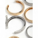 Pendientes aro grande Plateado
