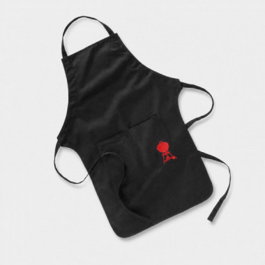 Delantal negro para barbacoa con bolsillos y cuello ajustable Weber&reg;
