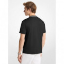 Camiseta de Algodón con Logotipo Bordado en el Cuello de MICHAEL KORS