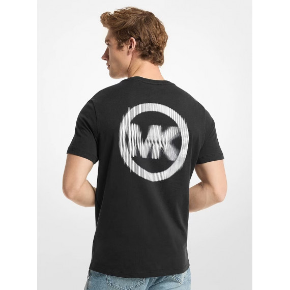 Camiseta de Punto Liso en Algodón con Gráfico "static" de MICHAEL KORS