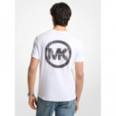 Camiseta de Punto Liso en Algodón con Gráfico "static" de MICHAEL KORS