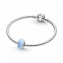 PANDORA Moments Charm en Plata de Ley Azul Océano Opalescente 791691C01