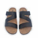 Nature Feet Sandalia clásica 9553-NEGRO