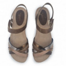 Nature Feet Sandalias dinámicas 4486-KAKI-BRONCE-BEIGE-AC