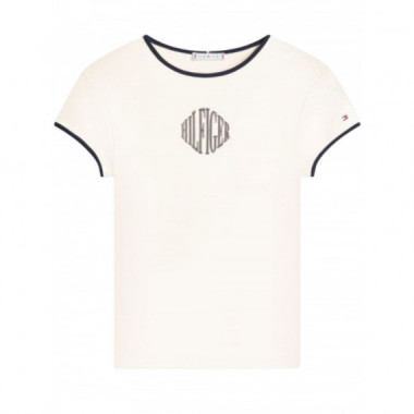 TOMMY HILFIGER - Varsity Slim Ringer Tee - Aef - F|WW0WW47881/AEF