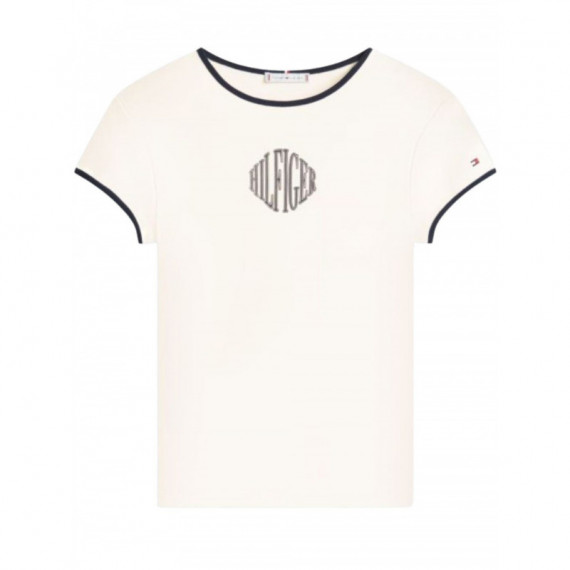 TOMMY HILFIGER - Varsity Slim Ringer Tee - Aef - F|WW0WW47881/AEF