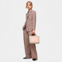 Bolso Shopping Mediano Amaya Kaos Icon Beige de TOUS