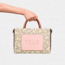Bolso Shopping Mediano Amaya Kaos Icon Beige de TOUS