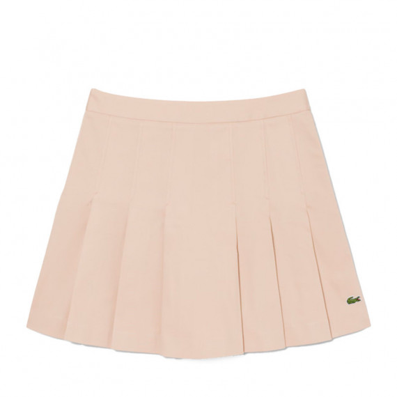 Falda Corta Plisada de Algodón Elástico  LACOSTE