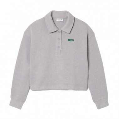 Sudadera Oversize de Cuello de Polo de Canal&eacute;  LACOSTE