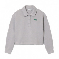 Sudadera Oversize de Cuello de Polo de Canalé  LACOSTE