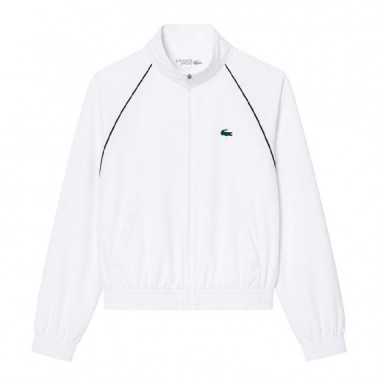 Chaqueta Deportiva Hidr&oacute;fuga con Ribete en Contraste  LACOSTE