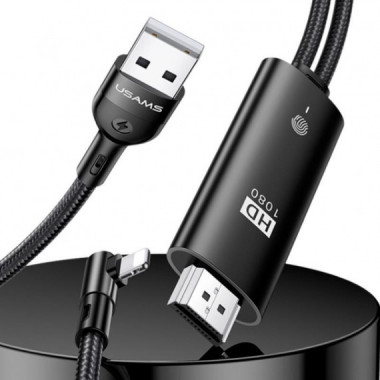 Cable Lightning To HDMI 2 Metros Negro USAMS