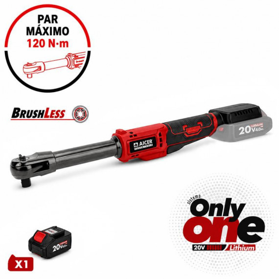 Llave Chicharra sin Carbones 20V Only One AICER (1X 4.0AH)