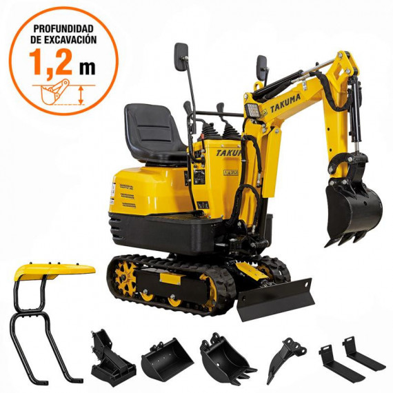 Mini Pala Excavadora TAKUMA 650 Kgs