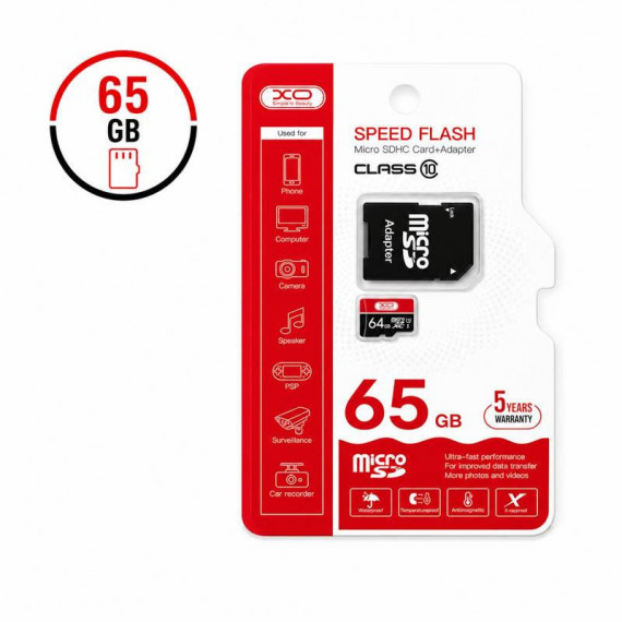 TARJETA MICROSD 64 GB HIGH LEVEL TF HIGH SPEED  XO