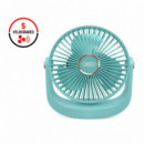 Ventilador Portátil con Iluminación Ajustable 1.200MAH Azul XO