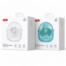 Ventilador Portátil con Iluminación Ajustable 1.200MAH Azul XO