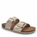 Nature Feet Sandalia Bugui 7232-BUGUI PLATINO
