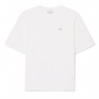 Camiseta de Corte Amplio de Punto Jersey de Algodón Grueso  LACOSTE