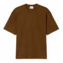 Camiseta de corte amplio de punto jersey de algodón grueso