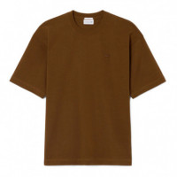 Camiseta de Corte Amplio de Punto Jersey de Algodón Grueso  LACOSTE