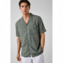 Camisa de manga corta y estampado Wavy Logo de Guess