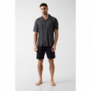 Camisa de manga corta y estampado Wavy Logo de Guess