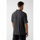 Camisa de manga corta y estampado Wavy Logo de Guess