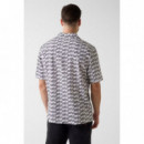 Camisa de manga corta y estampado Wavy Logo de Guess