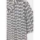 Camisa de manga corta y estampado Wavy Logo de Guess
