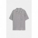 Camisa de manga corta y estampado Wavy Logo de Guess