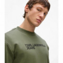 Klj Reg Essential Logo Sweat Beetle  KARL LAGERFELD