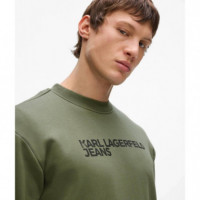 Klj Reg Essential Logo Sweat Beetle  KARL LAGERFELD