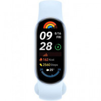 XIAOMI Pulsera Actividad mi Smart Band 9 Azul Monitor Sueño, Ritmo Cardiaco, Resistente Al Agua