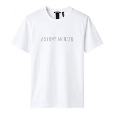 Camiseta Regular Fit con Logo Plata Mate  ANTONY MORATO