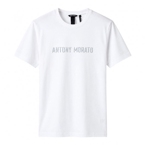 Camiseta Regular Fit con Logo Plata Mate  ANTONY MORATO