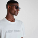 Camiseta Regular Fit con Logo Plata Mate  ANTONY MORATO