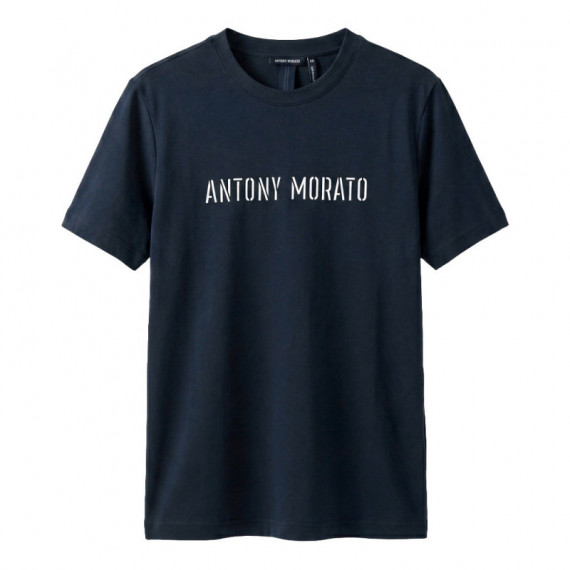 Camiseta Regular Fit con Logo Plata Mate  ANTONY MORATO