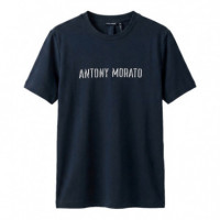 Camiseta Regular Fit con Logo Plata Mate  ANTONY MORATO