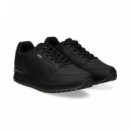 Deportivo Piel+malla Print Negro  HUGO BOSS