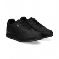 Deportivo Piel+malla Print Negro  HUGO BOSS