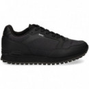 Deportivo Piel+malla Print Negro  HUGO BOSS