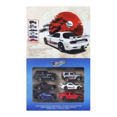 Pack de 6 Veh&iacute;culos Hot Wheels Silver Series  Die-cast 1/64 Streets Of Japan  MATTEL
