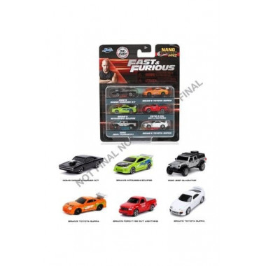 Pack de 6 Coches Fast & Furious Cars Diecast  JADA