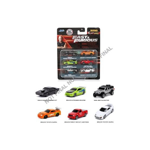 Pack de 6 Coches Fast & Furious Cars Diecast  JADA